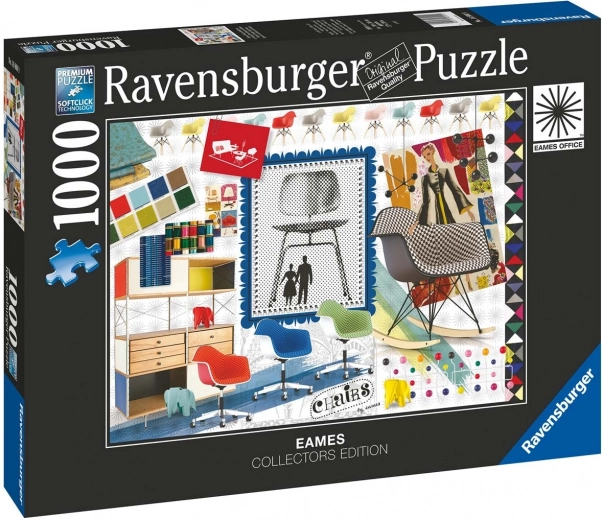 Puzzle Ravensburger Desene clasice Eames scaune 1000 piese