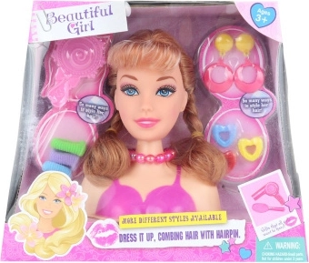 Cap de coafat cu accesorii pentru coafuri