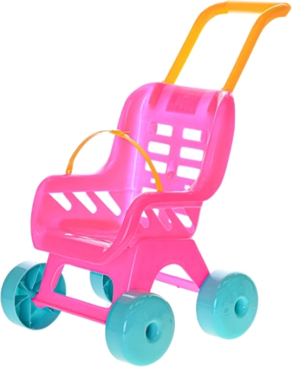 Cărucior din plastic pentru păpuși – Buggy roz