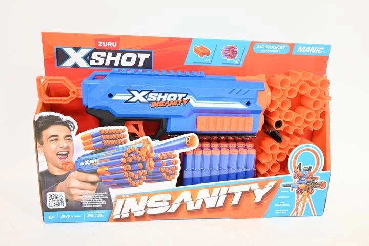 Blaster ZURU X-Shot Insanity Manic pentru săgeți din spumă