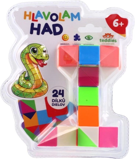 Puzzle-șarpe cu 24 de piese în blister