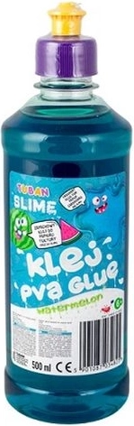 Adeziv PVA TUBAN turcoaz, cu parfum de pepene verde, 500 ml