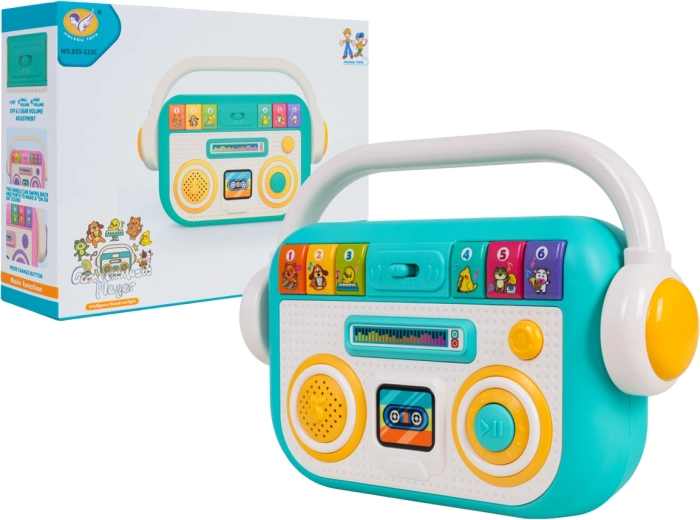 Radio interactiv pentru copii cu lumini și sunete - 1 bucată