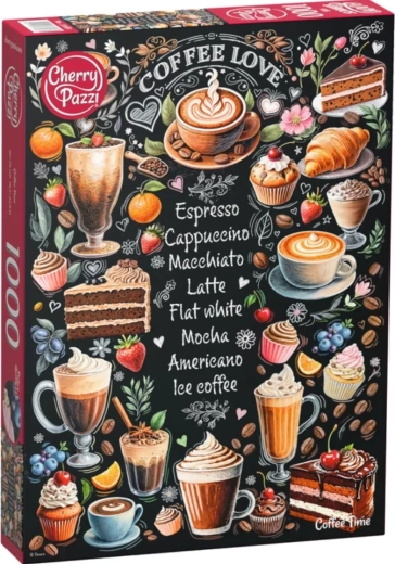 Puzzle Cherry Pazzi Timp pentru cafea, 1000 de piese