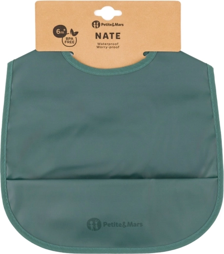 Bavetuță PETITE&MARS Nate Misty Green 6m+