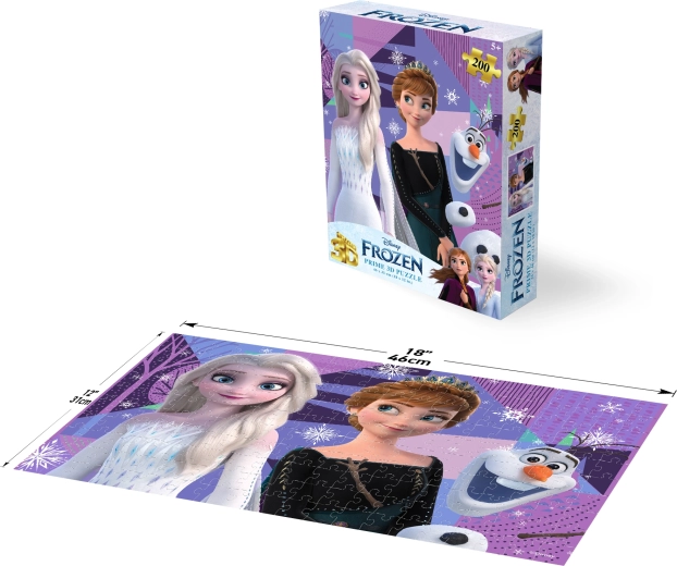 Puzzle 3D Disney Regatul de Gheață – Elsa și Anna, 200 piese