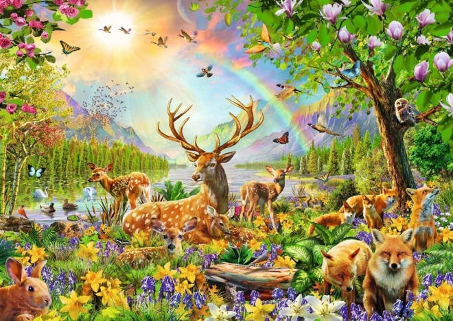 Puzzle Ravensburger Animale din Pădure XXL 200 de piese