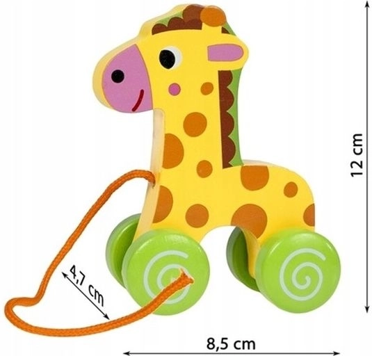 Smily Play girafă din lemn de tras