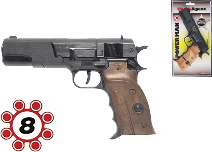 Pistol cu capse Power Man 22 cm pentru capse cu 8 lovituri