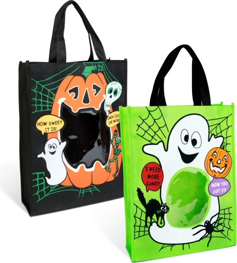 Pungă cadou de Halloween cu fereastră - 1 bucată