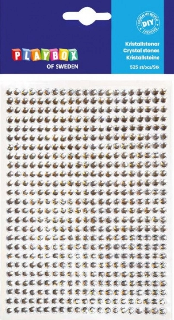 Pietricele autoadezive argintii 525 buc