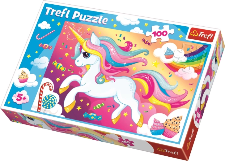 Puzzle 100 de piese Frumosul Unicorn Trefl