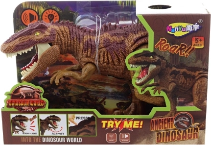 Dinozaur pe baterii cu lumină și sunete