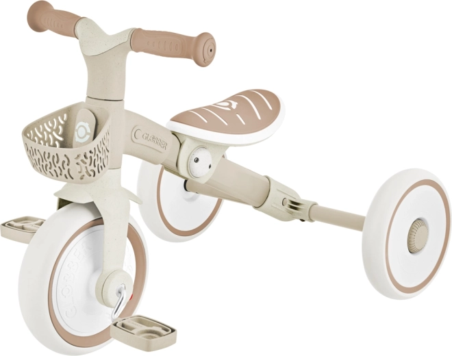 Tricicletă de învățare Globber 2v1 Plus EcoLogic Coconut