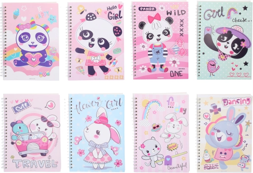 Bloc spirală liniuțat 14,5x20,5 cm, 80 de pagini