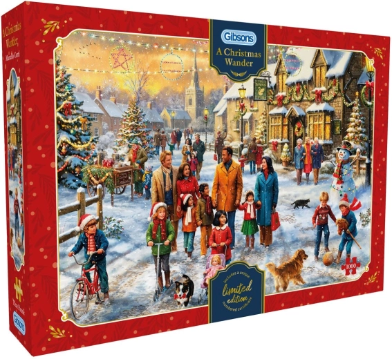 Puzzle Gibsons Plimbare de Crăciun 1000 de piese