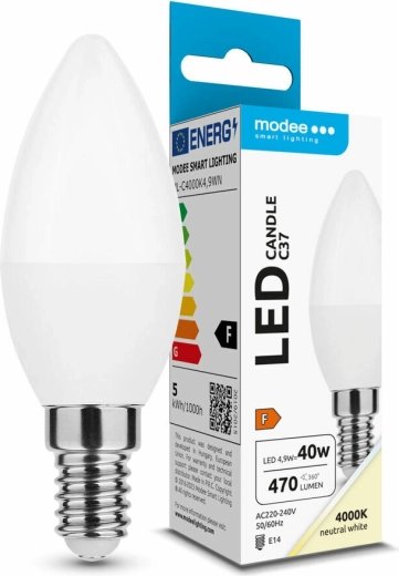 Modee LED bec Candle C37 4,9 W E14, 470 lm, alb neutru