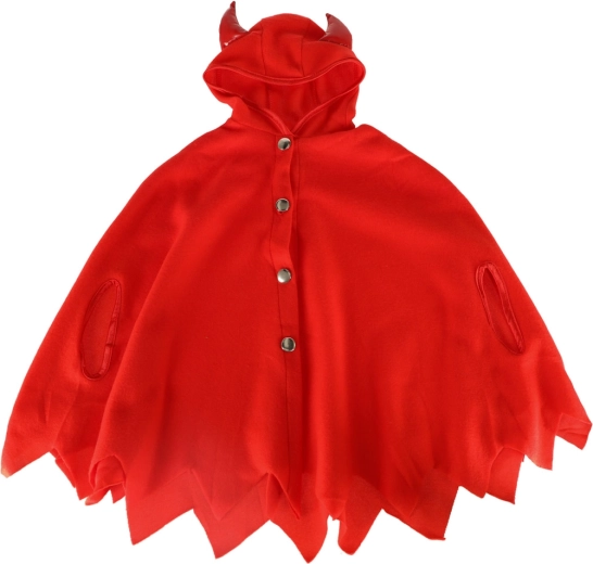 Costum de copil diavolaș cu pelerină și mănuși, mărimea S 100–110 cm