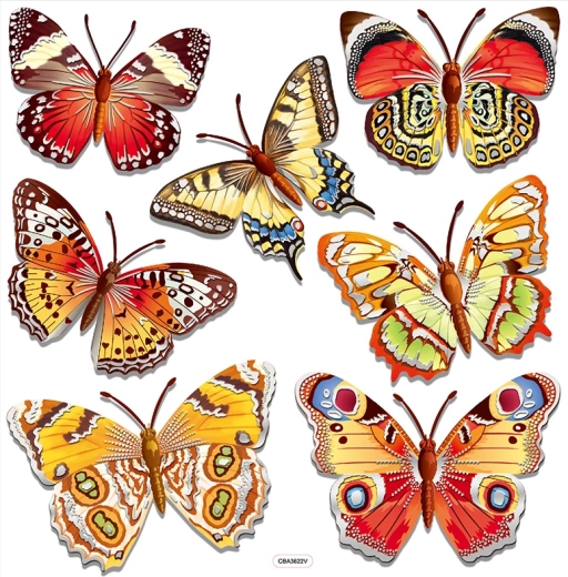 Autocolante decorative 3D pentru perete – fluturi