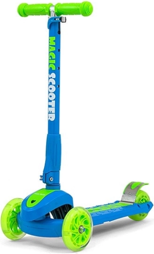 Trotinetă pentru copii Milly Mally Magic scooter albastru-verde