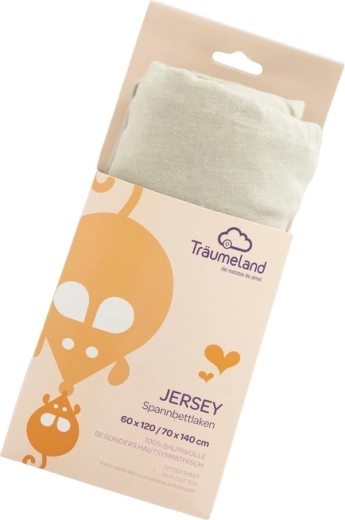 Träumeland cearșaf jersey uni desert sage