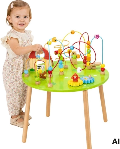 Viga masă din lemn educativă senzorială de activități XXL Montessori
