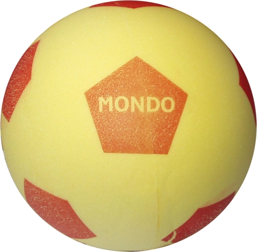 Mondo minge moale din burete pentru fotbal, galbenă, 20 cm