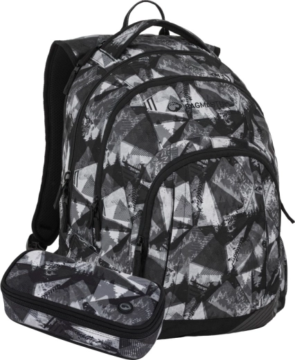 Set pentru studenți Bagmaster Lincoln negru-alb