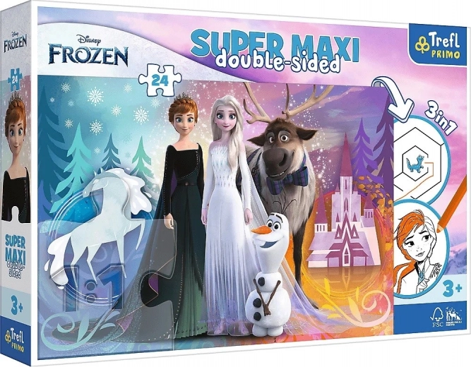 Puzzle Super Maxi 24 piese – lumea veselă DISNEY FROZEN