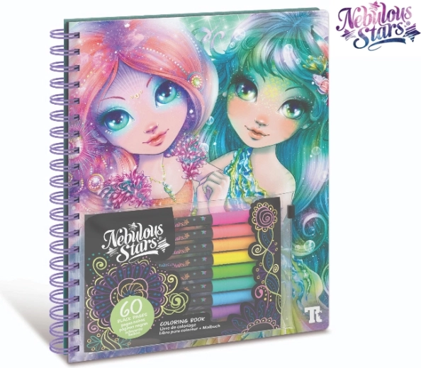 Carte de colorat Nebulous Star cu pagini negre