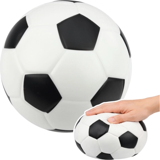 Minge de fotbal din spumă moale 20 cm – alb‑negru pentru copii