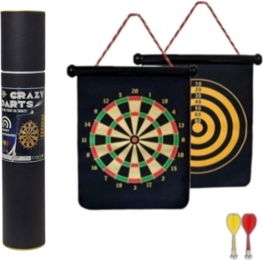 Țintă de darts cu două fețe cu set de săgeți sigure
