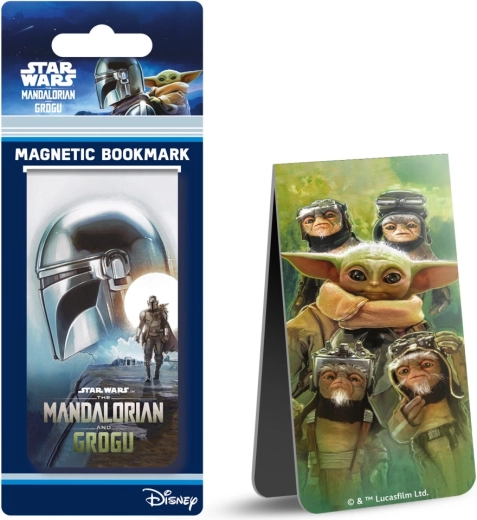 Semn de carte magnetic Mandalorian și Grogu - 1 bucată