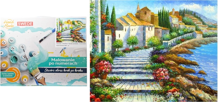 Pictură după numere – Orășel la mare