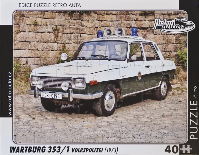Puzzle RETRO-AUTA Wartburg 353 Volkspolizei 40 piese
