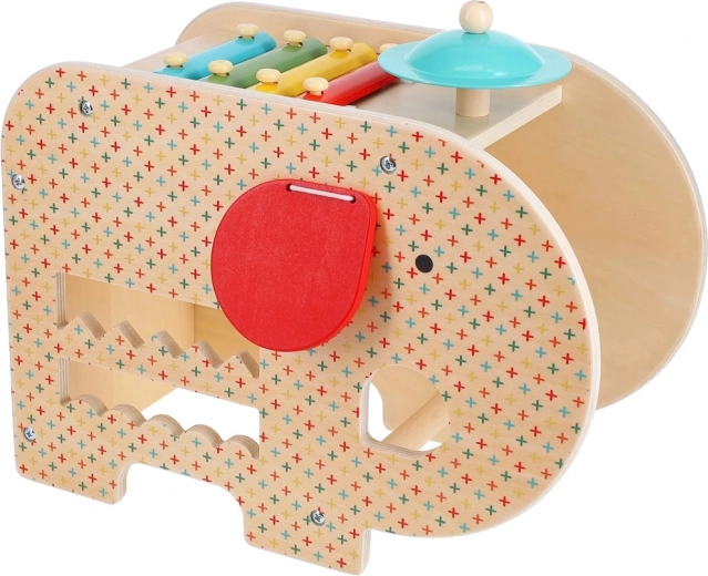 Elefant muzical din lemn 5 în 1 Petit Collage