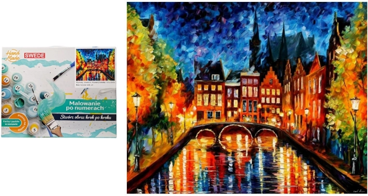 Pictură după numere Orașul noaptea