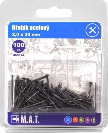 Cuie din oțel 30 × 2,0 mm, 100 buc.