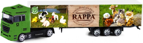 Camion auto exclusiv din pluș – model metalic 1:87 cu remorcă