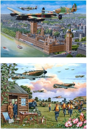 Puzzle Patrula cerească cu 2 imagini și piese mari - 2 buc.