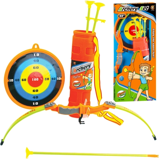 Arc pentru copii 56 cm cu țintă și 3 săgeți