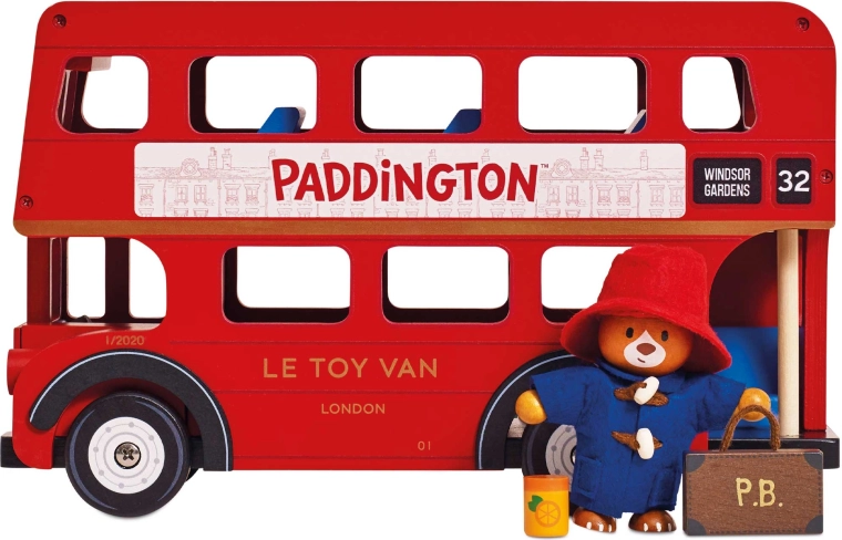 Autobuz londonez supraetajat din lemn Paddington Le Toy Van