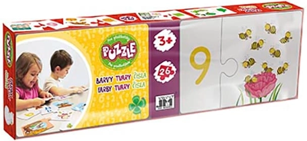 Puzzle educativ pentru preșcolari – numere, culori și forme