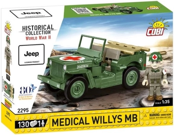 Set de construcție COBI Willys MB medical (1:35) – 130 de piese