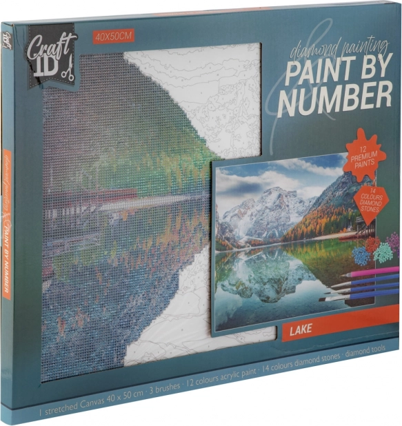 Pictură cu diamante - Lacul 40x50 cm