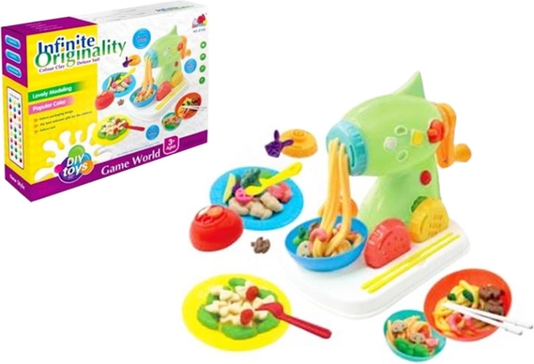 Plastilină cu accesorii și mașină