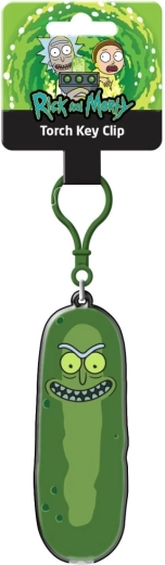 Breloc cu lanternă Rick și Morty Pickle Rick