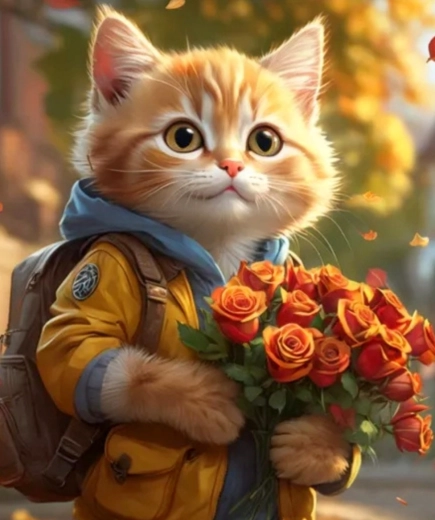 Norimpex pictură cu diamante – pisoi roșcat 30 × 40 cm