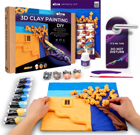 Set artistic Okto pentru pictură cu pastă „După-amiază aurie” 30 × 30 cm