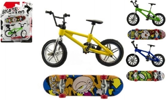 Bicicletă BMX deget și skateboard – mini set înșurubabil 10 cm
